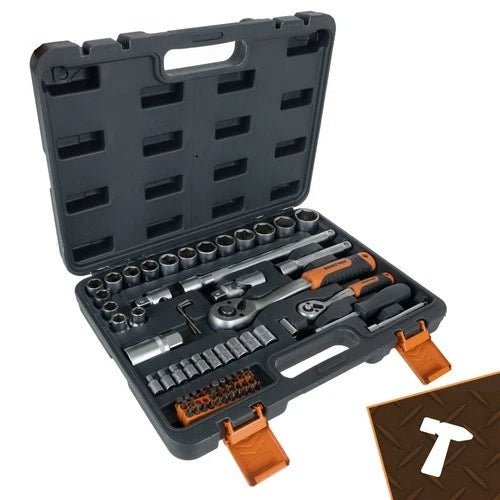Set chiavi a bussola 1/4" e 1/2" acciaio 72 pezzi set chiavi cricchetto punte