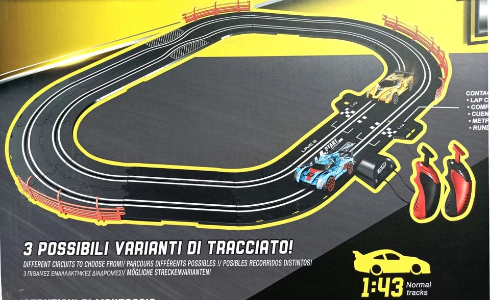 Pista elettrica a batteria macchine Formula Uno doppio telecomando Pista bambini