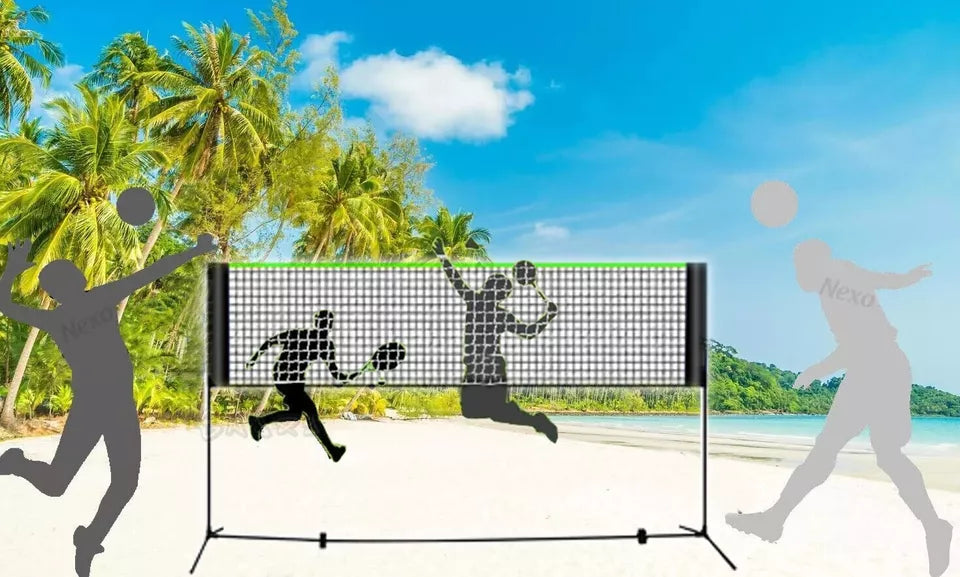 Rete da pallavolo Professionale Rete da Giardino con Pali Altezza regolabile alt