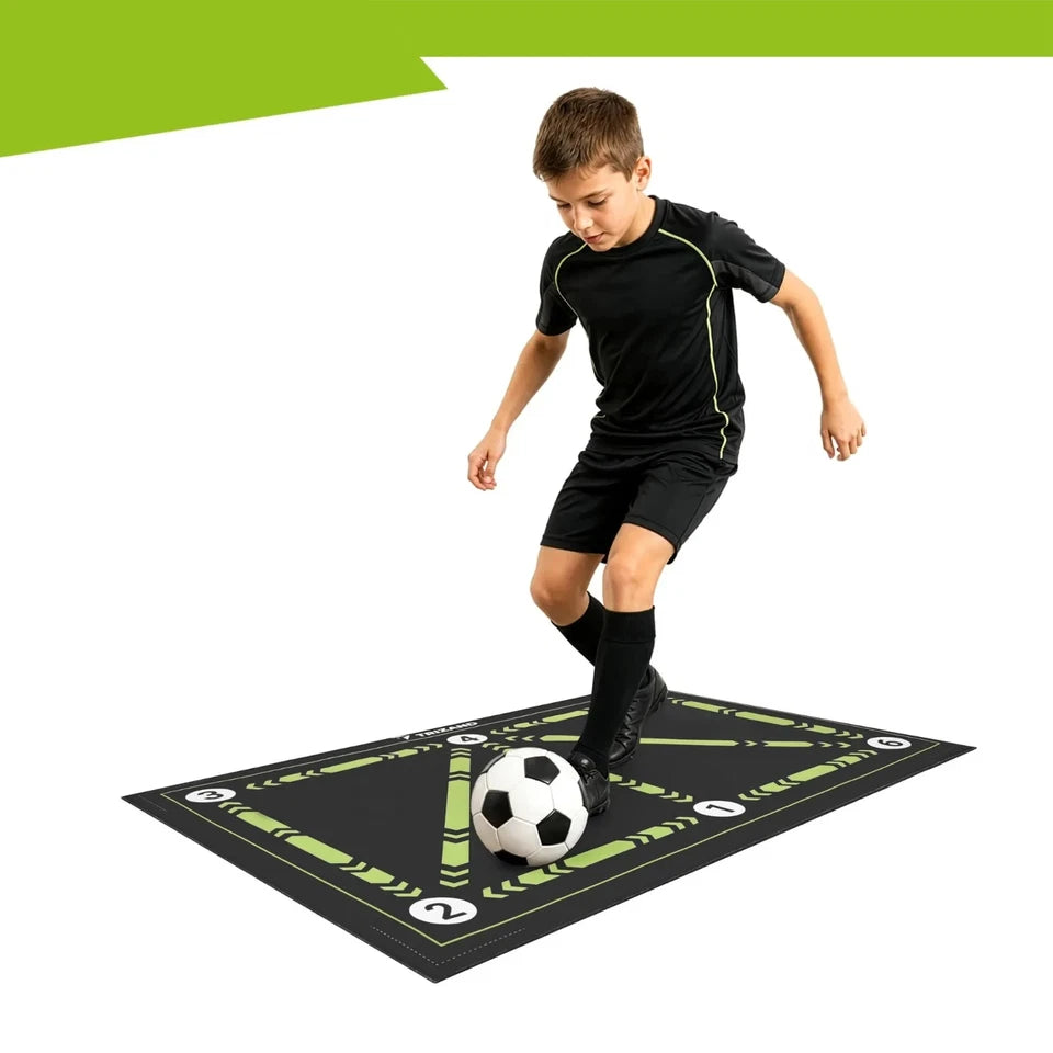 Tappeto Allenamento Calcio 60x90 Tappetino Dribbling Controllo + Pallone e sacca