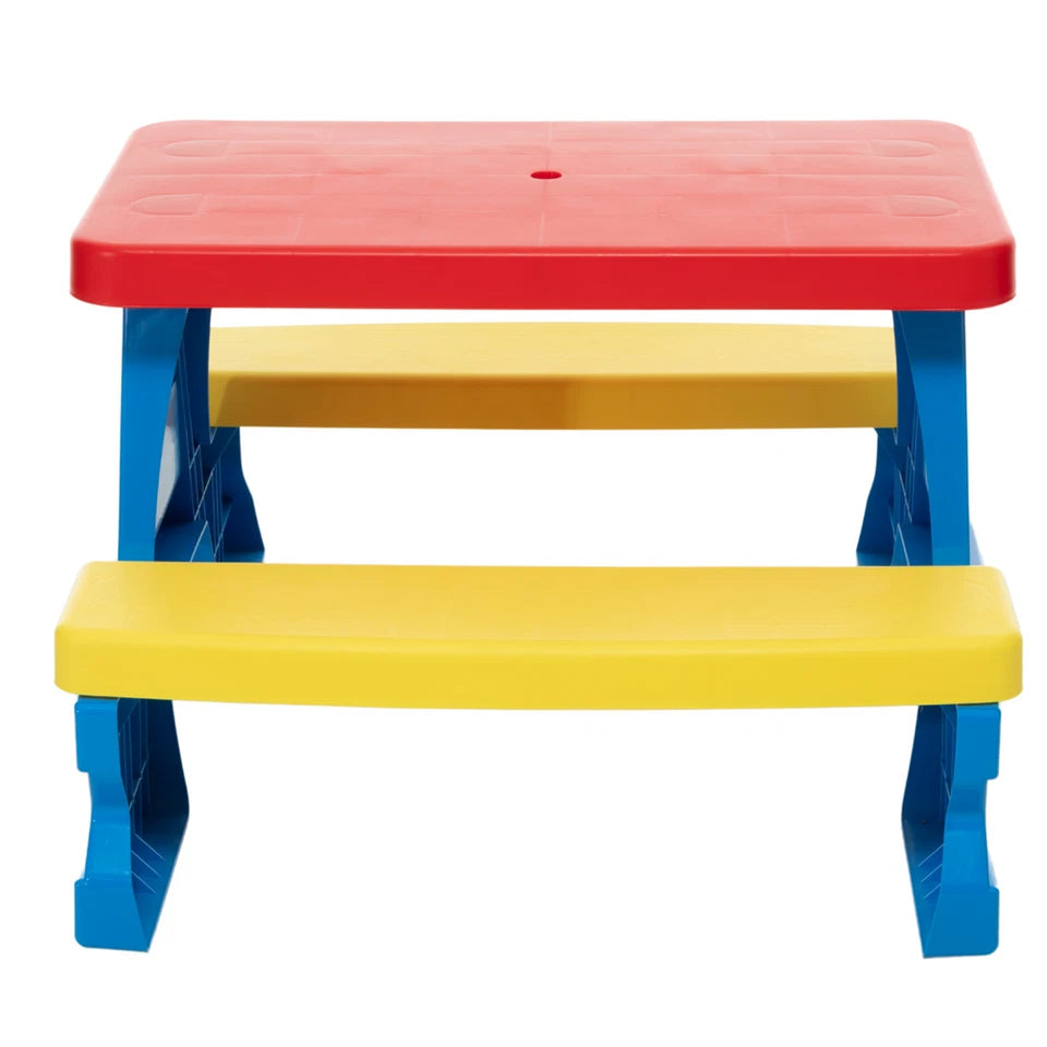 Tavolo per bambini con panche tavolo picnic gioco in plastica interno esterno