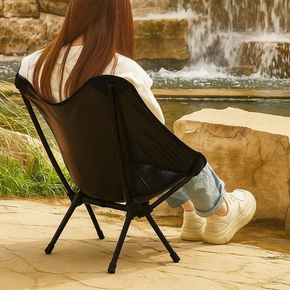 Sedia pieghevole da campeggio sedia con sacca portata 120 kg leggera stabile