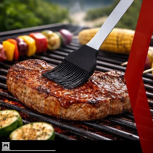 Set Accessori Barbecue 26 Pezzi in Acciaio inox- Valigetta Portatile Kit griglia