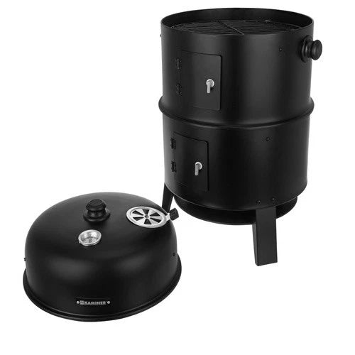 bbq barbecue a carbone carbonella con coperchio affumicatore termometro braciere