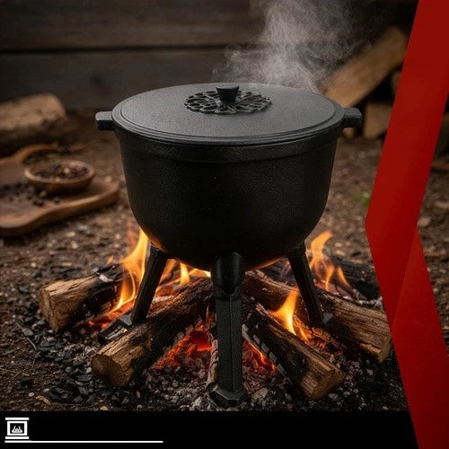 calderone pentolone in ghisa Dutch Oven pentola da campeggio pesca per fuoco