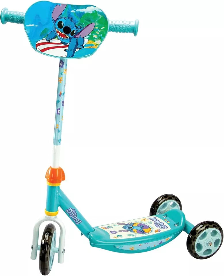 monopattino bambini monopattino Stitch 3 ruote con manubrio regolabile metallo