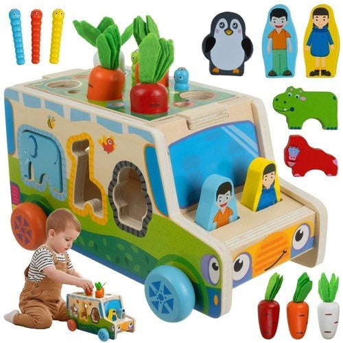 giocattolo per bambini camion giochi montessori in legno bambini multi attività