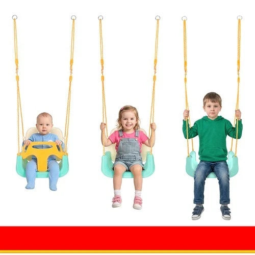 Seggiolino per Altalena bambini con Protezione REMOVIBILI 3 in 1 con schienale