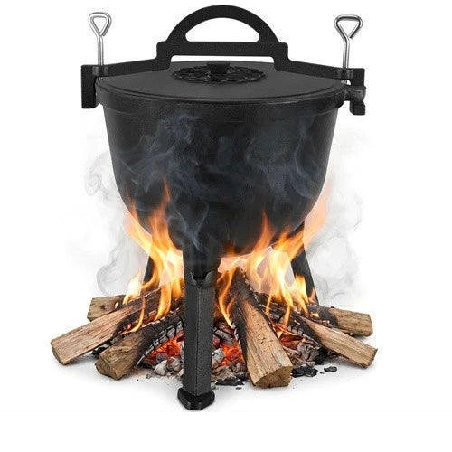 calderone pentolone in ghisa Dutch Oven pentola da campeggio pesca per fuoco