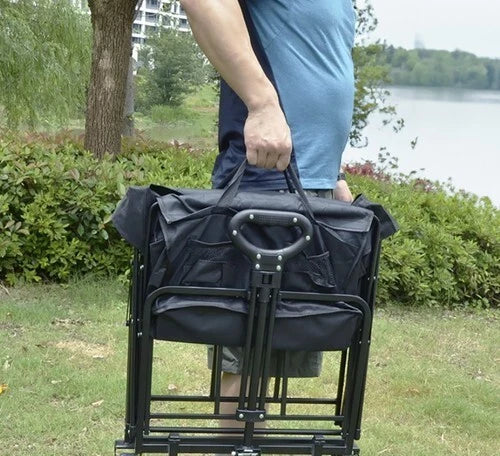 Carrello pieghevole giardino carrello trasporto portapacchi per esterni mare