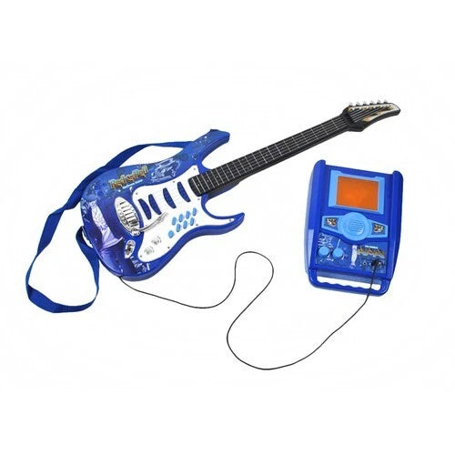 chitarra elettrica per bambini con asta e microfono set karaoke con luci