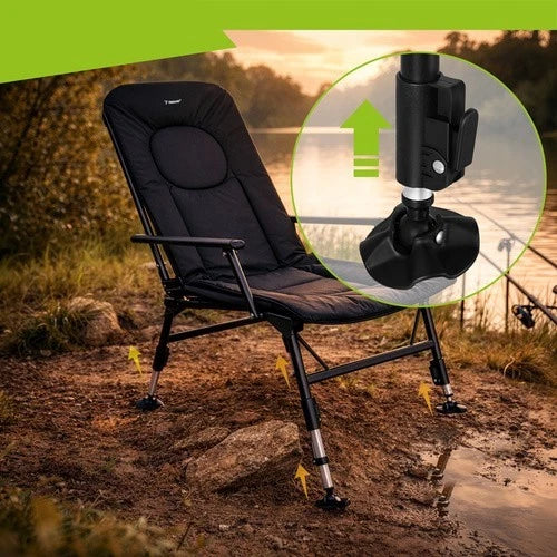 Sedia da pesca sedia campeggio altezza e schienale regolabile portata 120 kg sedia pieghevole