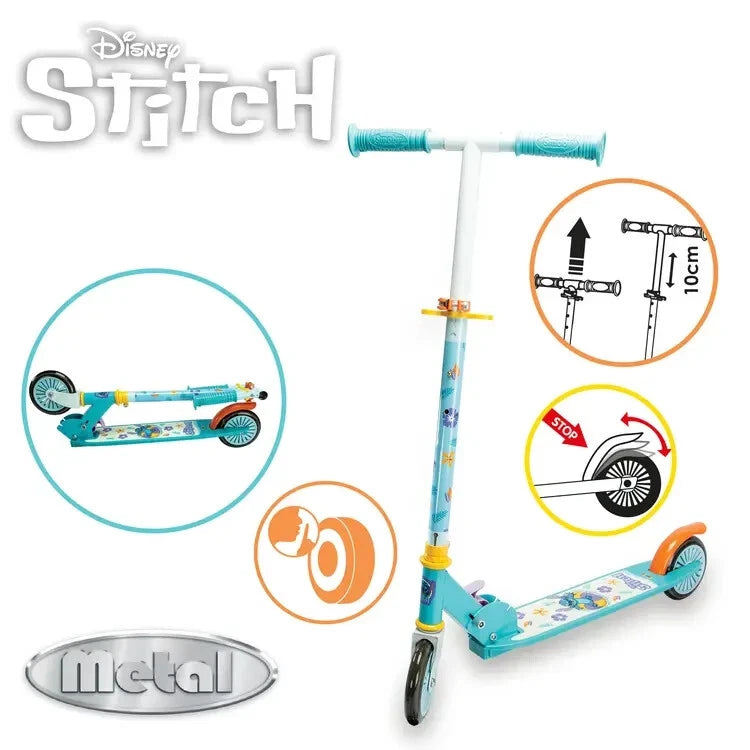monopattino bambini 2 ruote monopattino Stitch con manubrio regolabile metallo