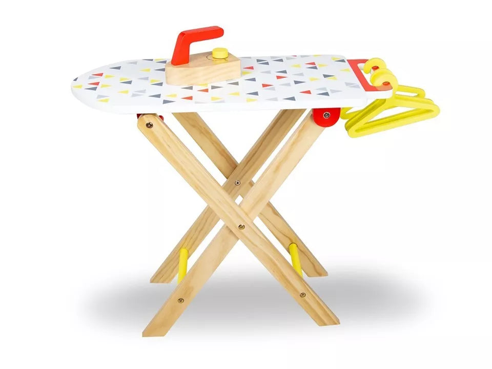 asse da stiro giocattolo in legno gioco per bambini stireria con ferro stiro
