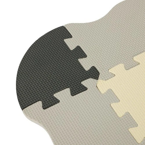 TAPPETO PUZZLE DINOSAURI GRANDE IN GOMMA PER BAMBINI SET 25 PEZZI TOT CM.106X106