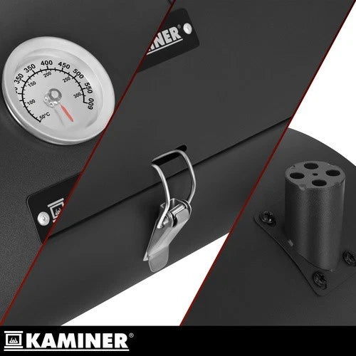 bbq barbecue xxl carbone e carbonella grill giardino 2 griglie fuoco regolabile termometro