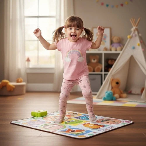 TAPPETO interattivo per bambini con giochi musica e versi di animali cm. 82x65