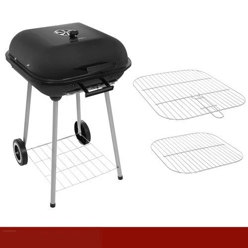 barbecue bbq a carbone carbonella per giardino terrazzo campeggio con ruote