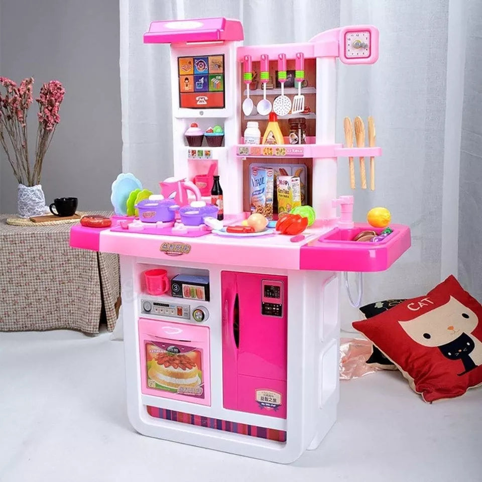 Cucina Giocattolo GRANDE per bambini Suoni Luci getto Acqua e Accessori h.98 cm