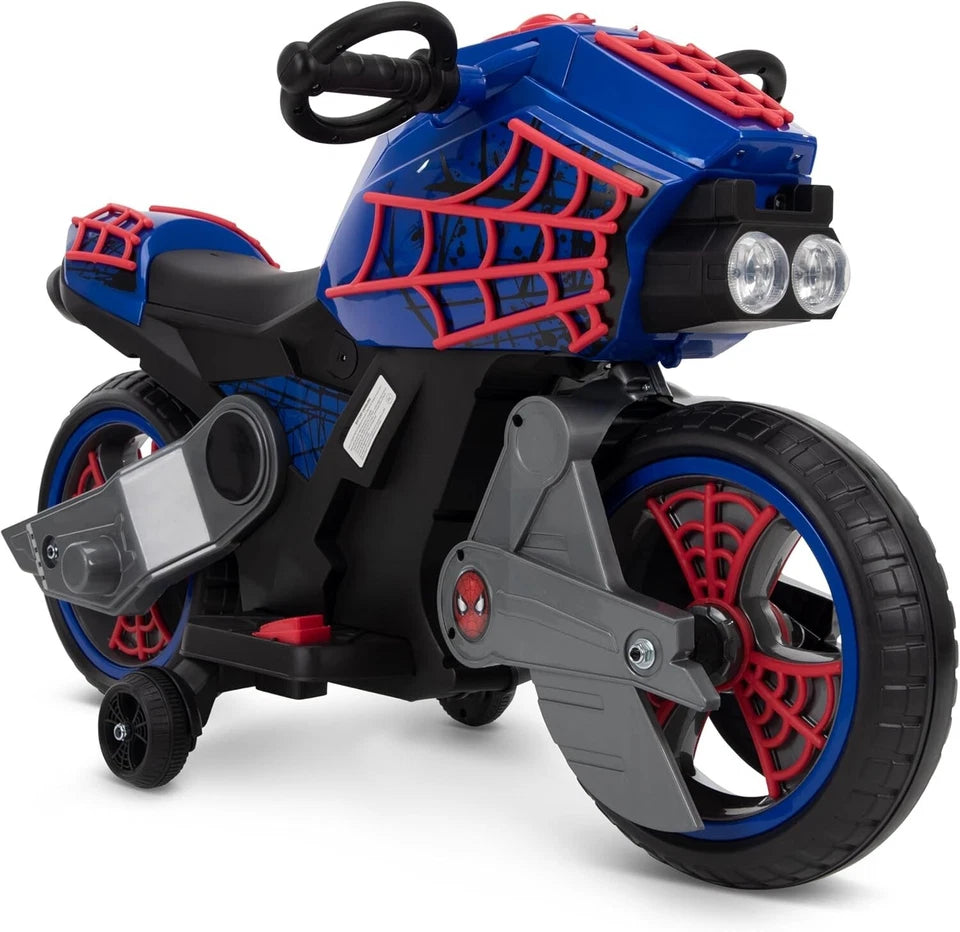 moto elettrica per bambini spiderman uomo ragno batteria litio 6V 3-7 anni