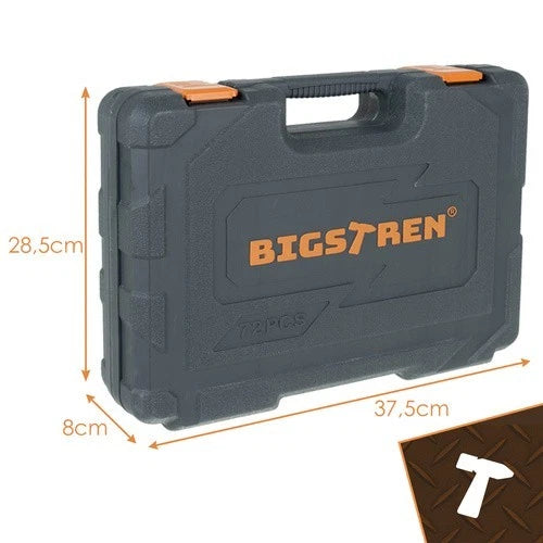 Set chiavi a bussola 1/4" e 1/2" acciaio 72 pezzi set chiavi cricchetto punte