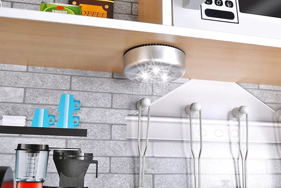 CUCINA PER BAMBINI IN LEGNO CUCINA GRANDE con FRIGO FORNO ACCESSORI e luce