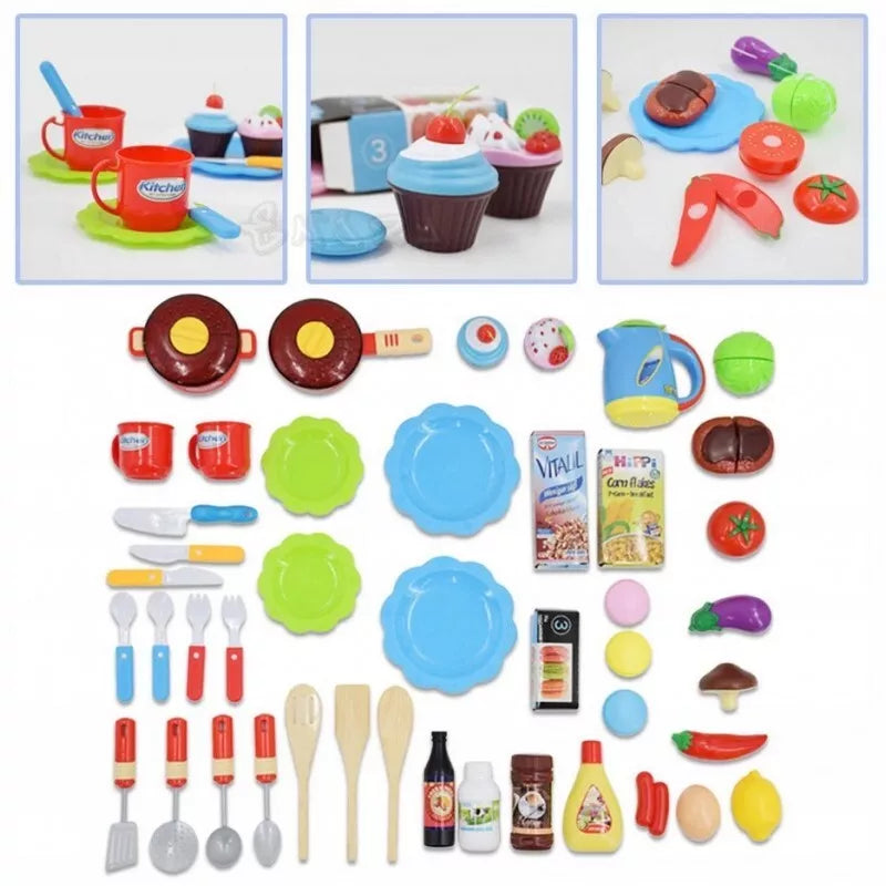 Cucina Giocattolo GRANDE per bambini Suoni Luci Acqua Accessori Inclusi h 98 cm