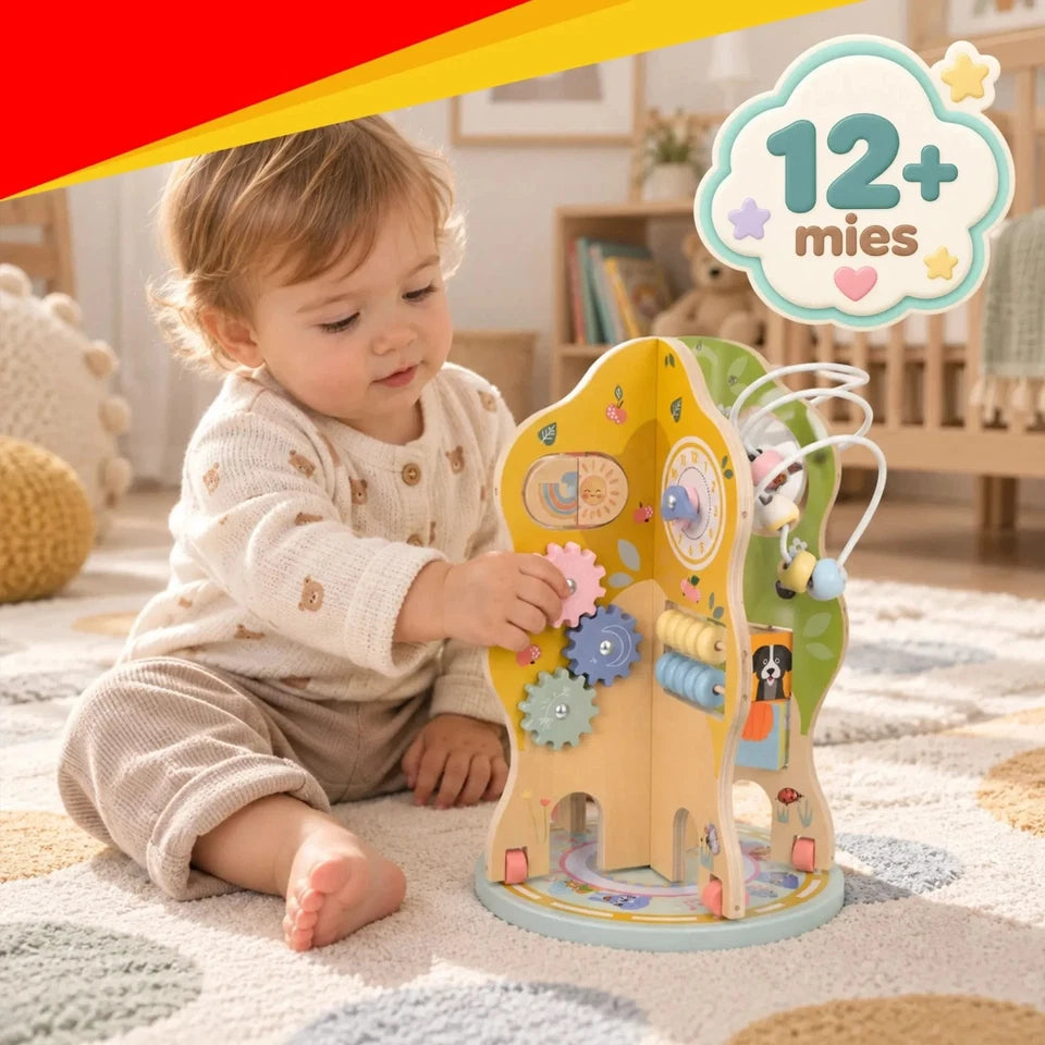 Giochi Montessori Giocattolo in legno Multiattività per bambini albero educativo