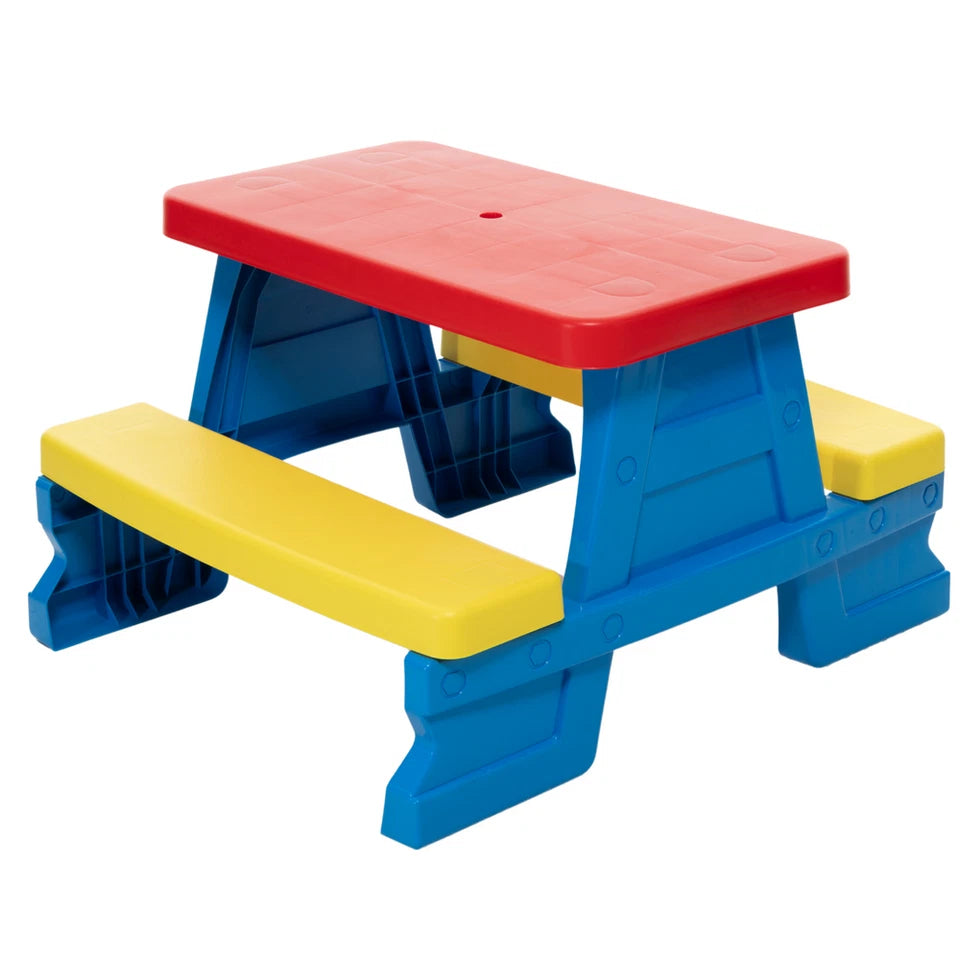 Tavolo per bambini con panche tavolo picnic gioco in plastica interno esterno