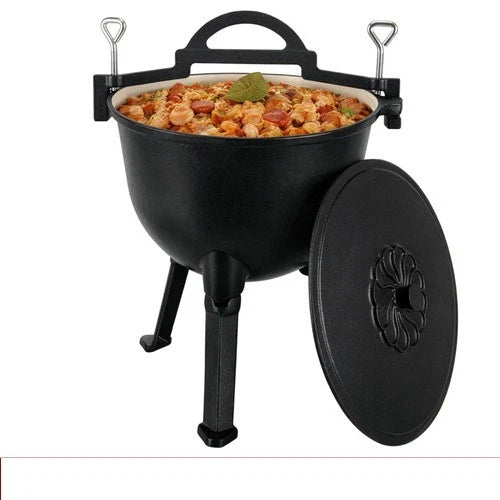 calderone pentolone in ghisa Dutch Oven pentola da campeggio pesca per fuoco