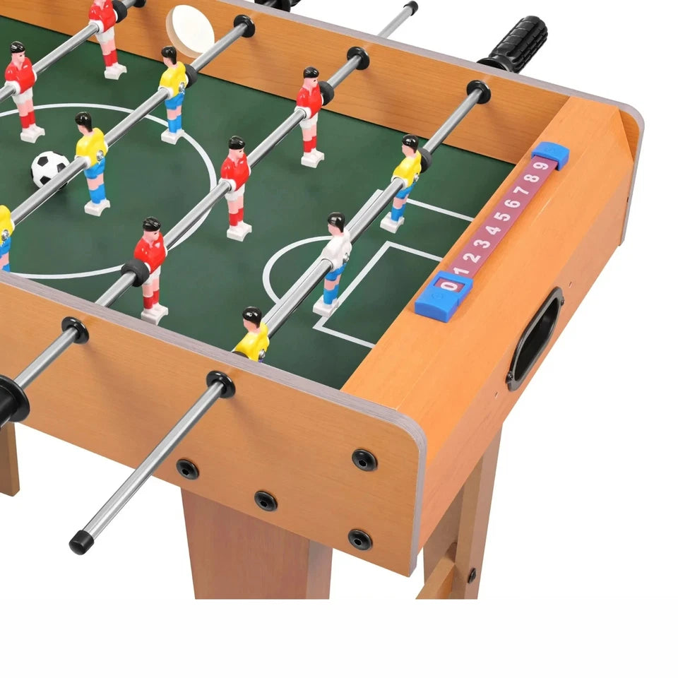 Calcio Balilla da Tavolo con Gambe in Legno per Bambini e Adulti Biliardino
