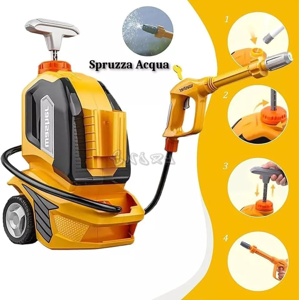 Idropulitrice giocattolo giardino autolavaggio con spuzzo d'acqua attrezzi gioco