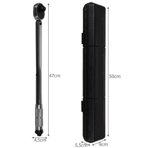 Chiave Dinamometrica 1/2" con Cricchetto 28-210 Nm Prolunga per Pneumatici Auto