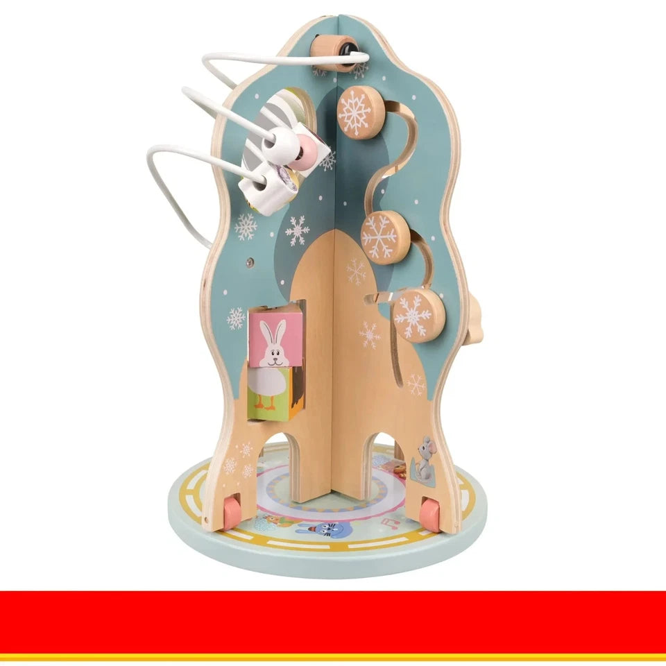 Giochi Montessori Giocattolo in legno Multiattività per bambini albero educativo
