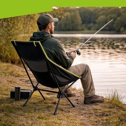 Sedia da pesca sedia giardino pieghevole sedia campeggio portata 120 kg, leggera