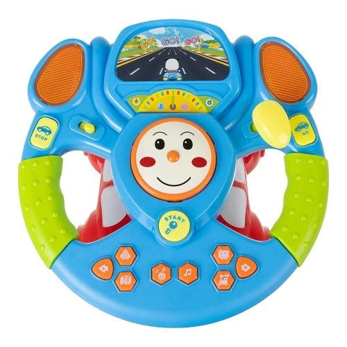 volante interattivo per bambini luci e suoni volante auto giocattolo con proiettore