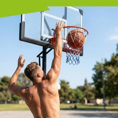 canestro da basket con piantana altezza regolabile max 305 cm anello regolamentare 45 cm