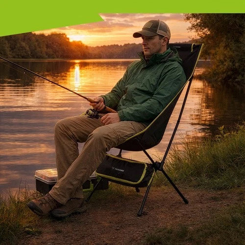 Sedia da pesca sedia giardino pieghevole sedia campeggio portata 120 kg, leggera