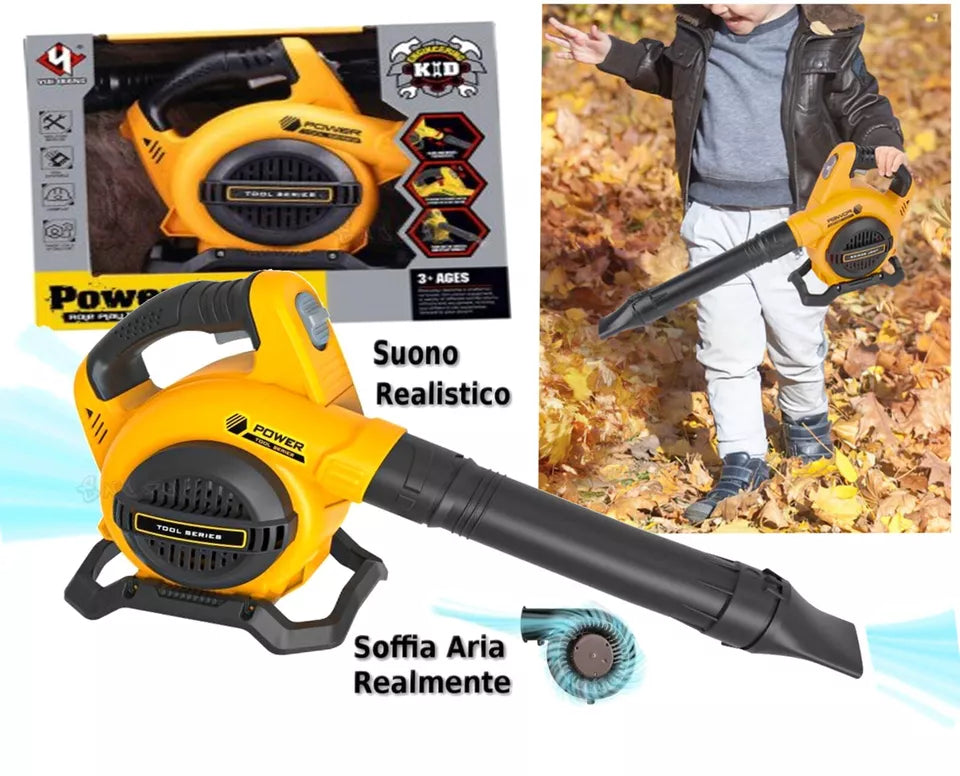 Soffiatore Foglie + Motosega Set Giardiniere Giocattolo Luci Suoni Funzioni Real