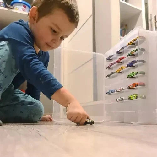 ESPOSITORE MODELLISMO valigetta  per modellini auto , sorpresine ecc