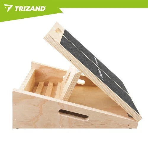 Tavola Inclinata Regolabile in Legno Pedana Fitness Stretching, Squat, Polpacci