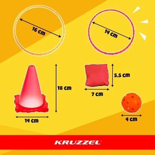 3 in 1 Set da Gioco Lancio dell'anello Coni di plastica Anelli da Lancio bambini