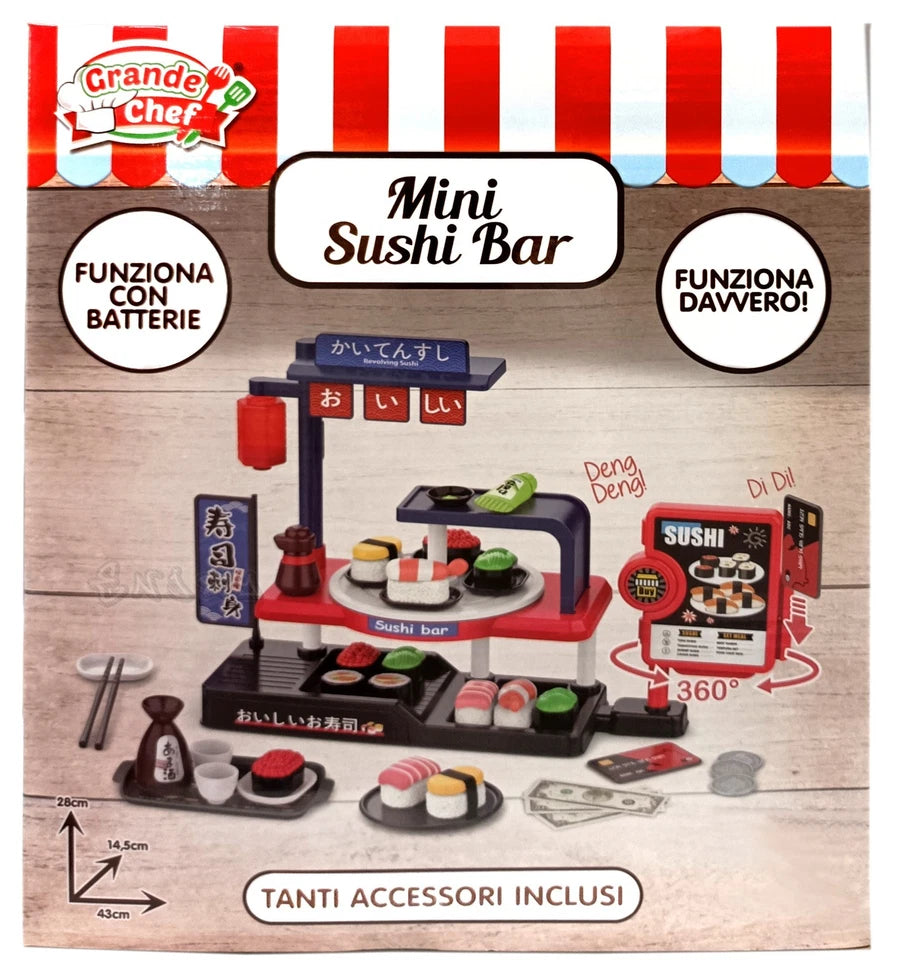 Gioco Cucina Sushi Bar Giocattolo bambini con accessori Set Sushi per giocare