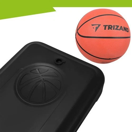 canestro da basket con piantana h. regolabile da 150 a 259 cm con ruote e palla