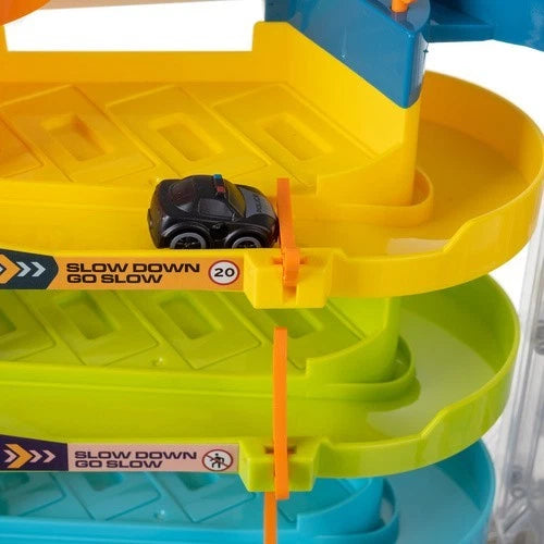 Grande Garage 4 piani set gioco garage pista macchine per bambini con 6 veicoli