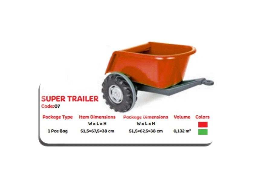 Trattore a pedali con rimorchio trattore grande gioco per bambini a pedali