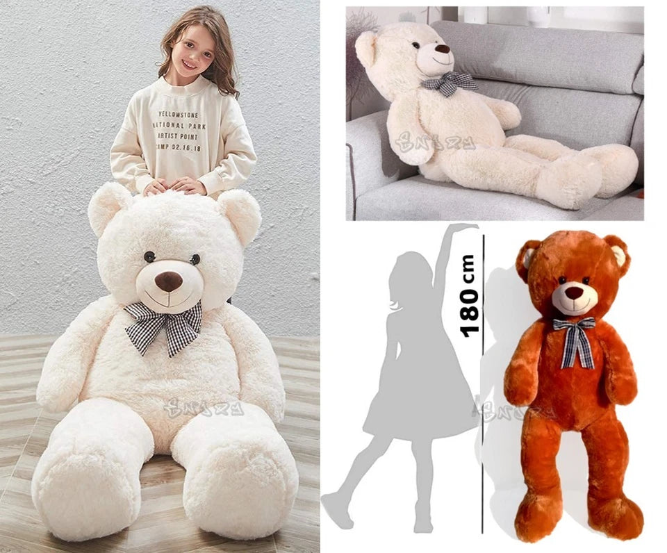 Peluche Orso Gigante Alto 180 cm Peluche per bambini Pupazzo Morbido orsacchiotto