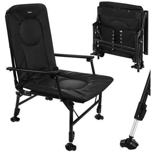 Sedia da pesca sedia campeggio altezza e schienale regolabile portata 120 kg sedia pieghevole