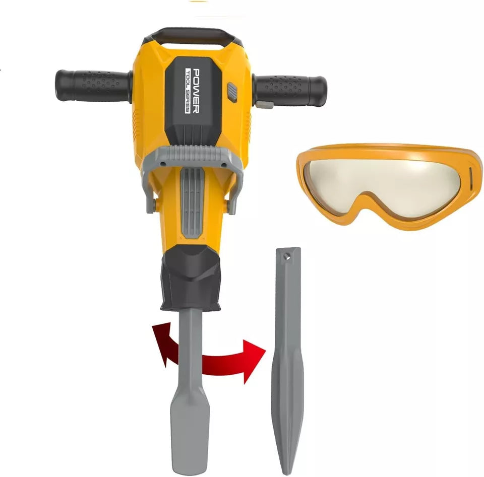Martello giocattolo per bambini martello pneumatico demolitore gioco + accessori