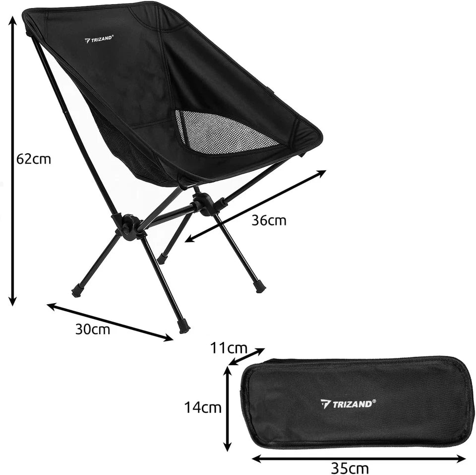 Sedia pieghevole da campeggio sedia con sacca portata 120 kg leggera stabile
